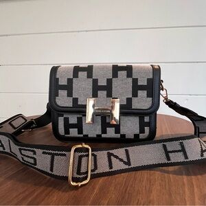 Halston H Signature Logo Crossbody Bag